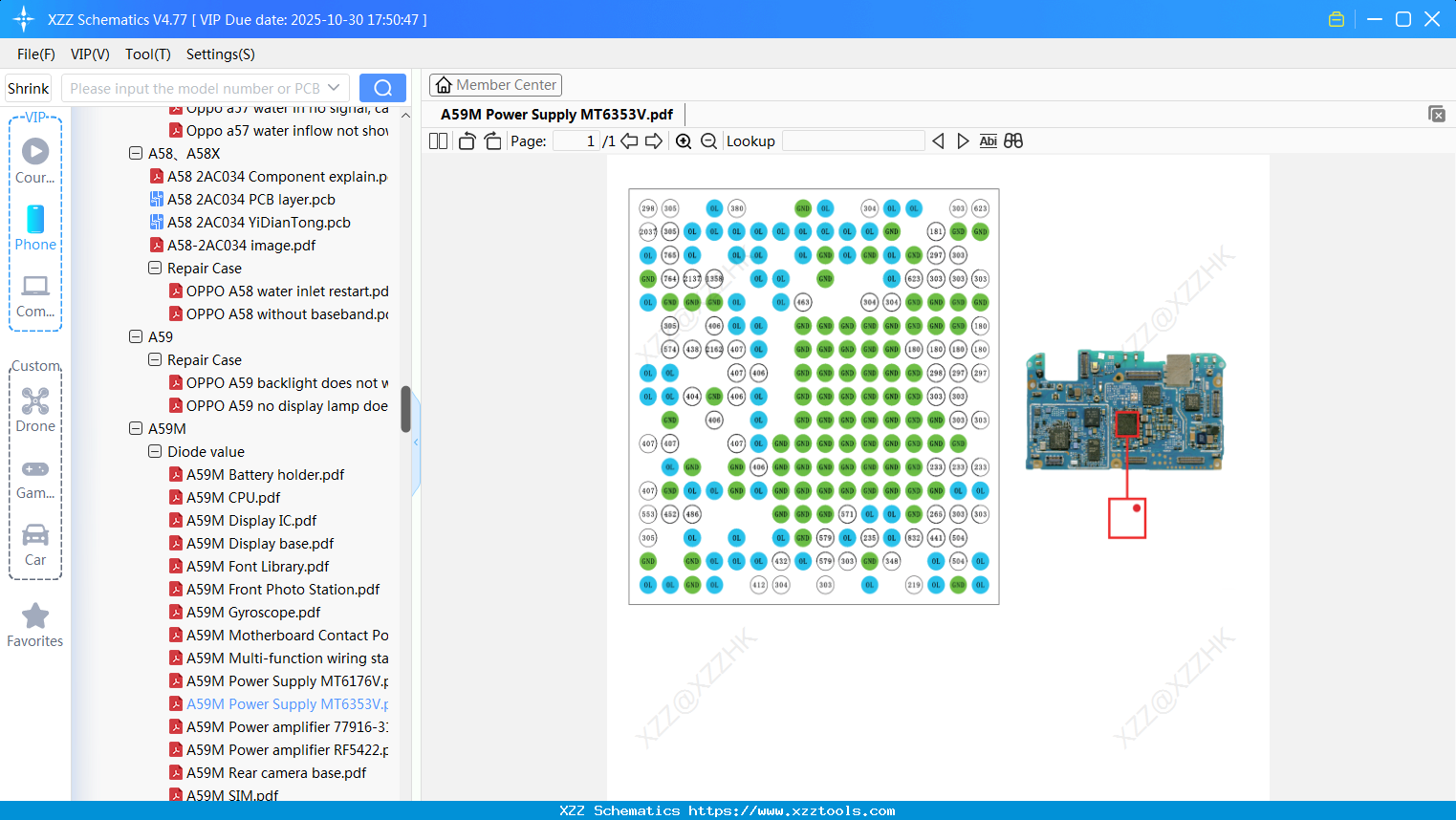 OPPO A59M Power Supply MT6353V